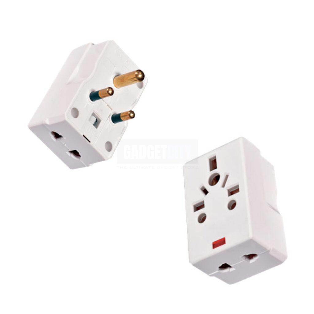 5A Fused Round Pin Multiplug • Gadget City
