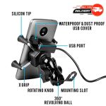Universal Bike Phone Holder with USB Socket