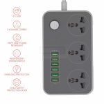 LDNIO 6 USB Ports and 3 Power Socket Extension SC3604 - Image 6