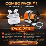 JBL Air R03 + KW62 MAX Smart Watch Combo Pack