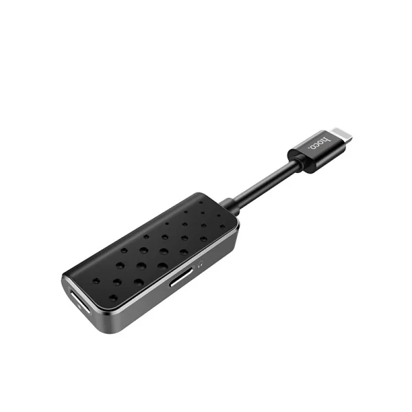 Hoco Adapter Lightning to 3.5mm jack LS11 2 in 1 audio converter