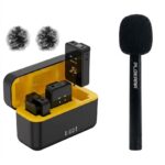 SX12 Wireless Dual Lavalier Microphone + Plokama WM1 Handheld Mic Stick Combo Pack