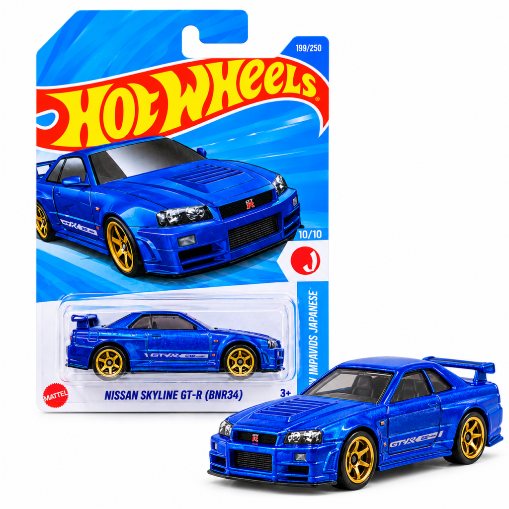 Hot Wheels Nissan Skyline GT-R (BNR34) Toy Car • Gadget City
